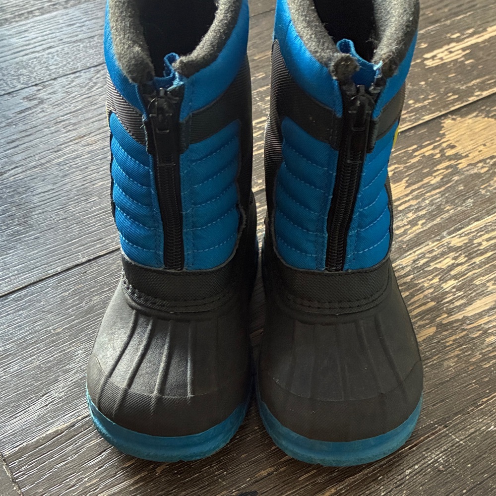 Children's Waterproof Blue and Black Boots